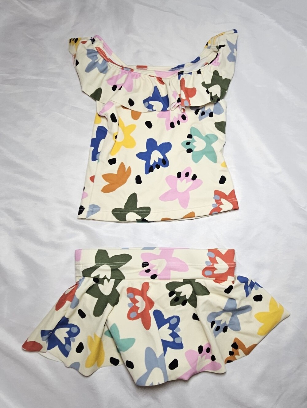 Hanna Andersson sunblock striped Sunshine Lillies bathing suit Sz 18-24m